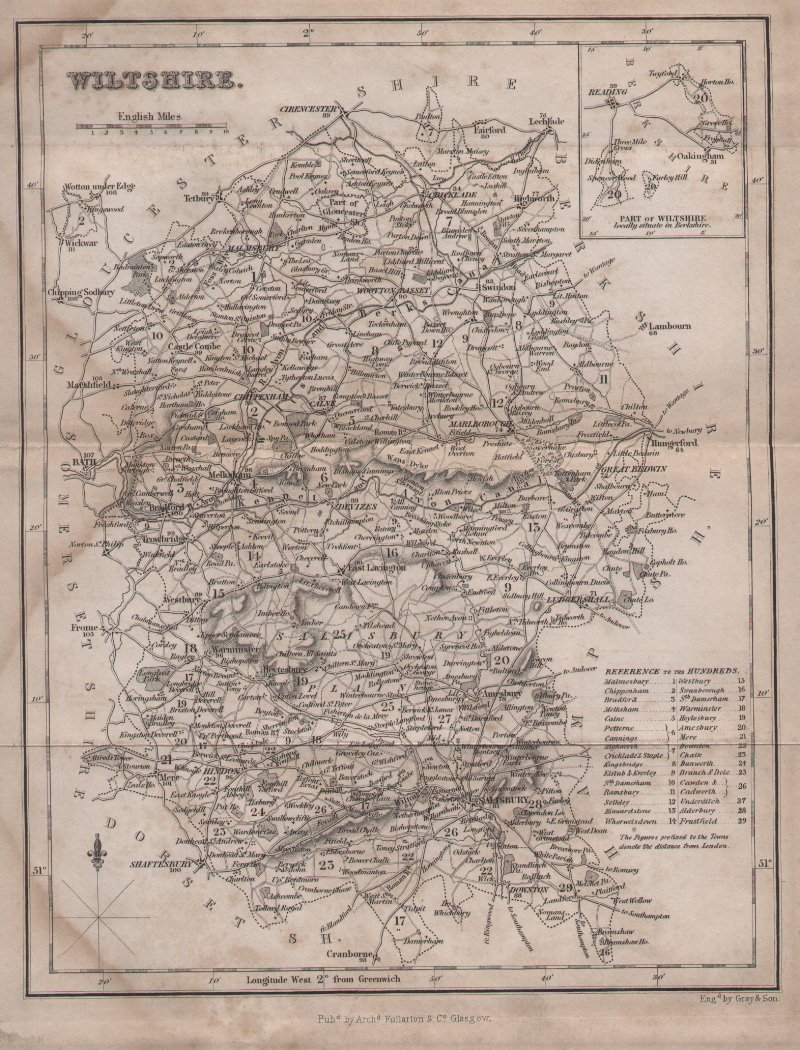 Map of Wiltshire - Fullarton